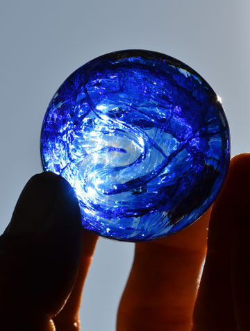 Blue Hand Blown Glass